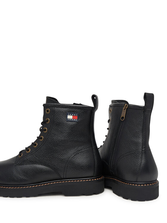 Tommy Jeans Polacchine Tommy Jeans Archive '01 Tumble Lace Up Warm EM0EM01780 Nero