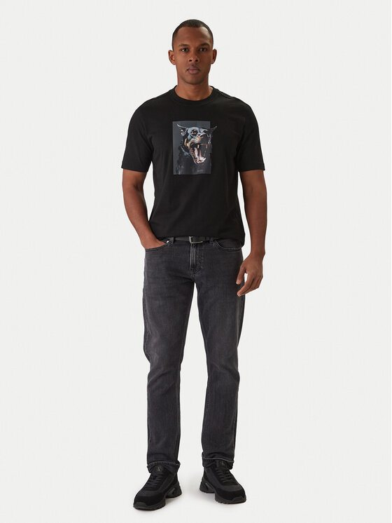 BOSS BOSS Camiseta Dobermann 50558965 Negro Regular Fit