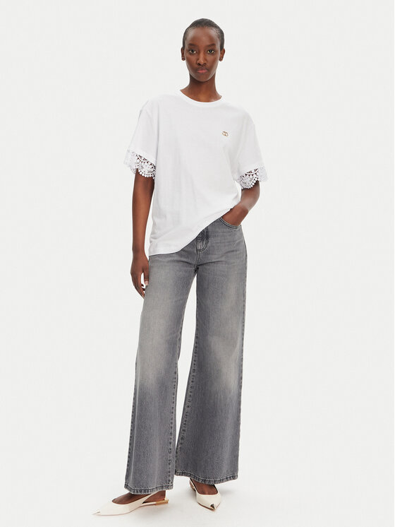 TWINSET TWINSET Póló 251TT2410 Fehér Relaxed Fit