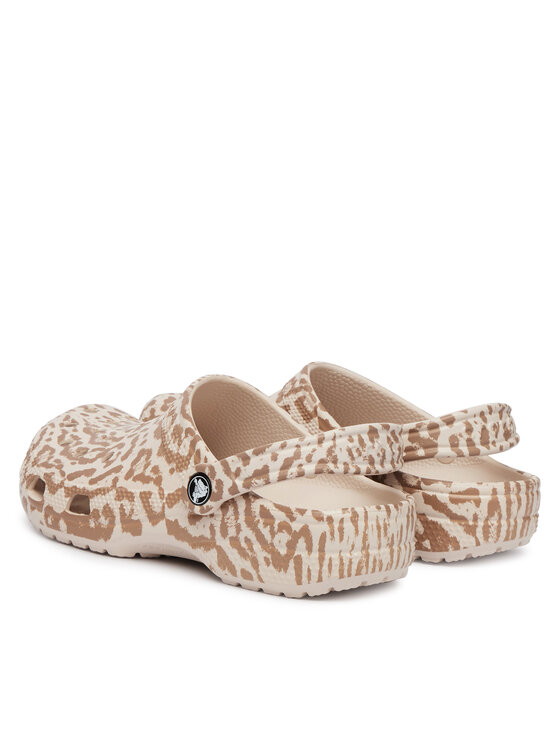 Crocs Šlepetės Crocs Classic Pop Animal Clogs 214153 Smėlio