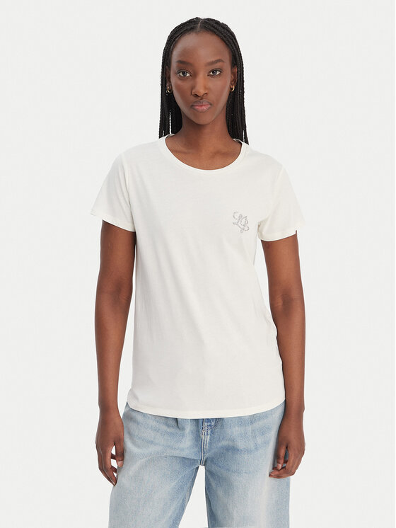 Liu Jo Sport Liu Jo Sport Camiseta TA6056 JS923 Écru Regular Fit