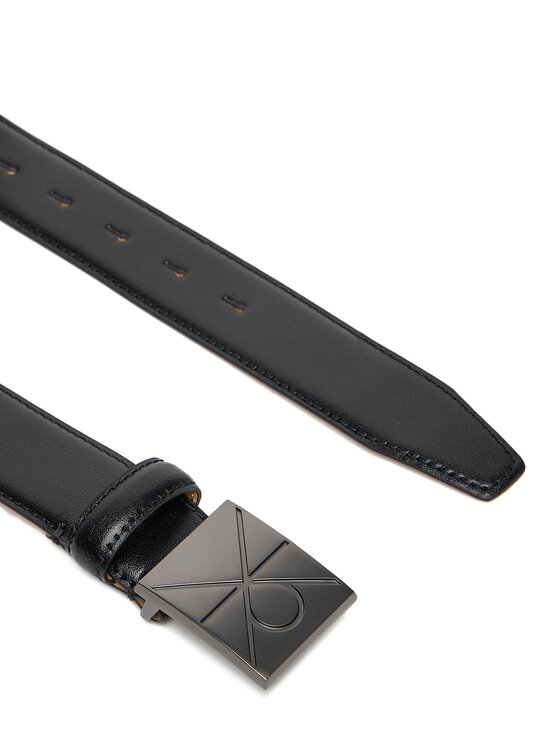 Calvin Klein Pasek Męski Calvin Klein Emblem Plaque Buckle 32Mm LV04D7046G Czarny