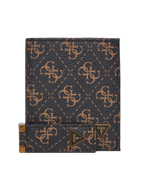 Guess Set denarnica in obesek za ključe Guess Gift Box GFBOXM P3301 Rjava