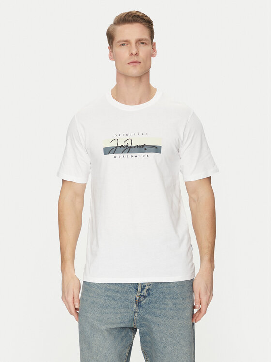 Jack & Jones Jack & Jones Majica Frederiksberg 12278266 Bela Regular Fit