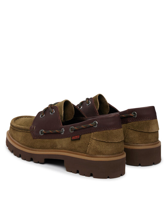 Clarks Лофери Clarks Cleyhill Boat 26186180 Хакі