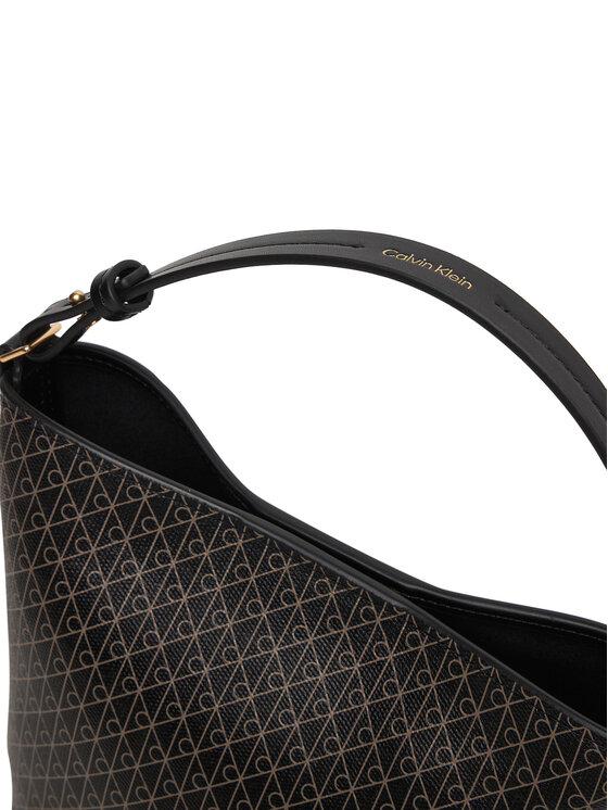 Calvin Klein Torebka Calvin Klein Emblem Aop Sm Bucket Crossbody LV04F3506G Czarny