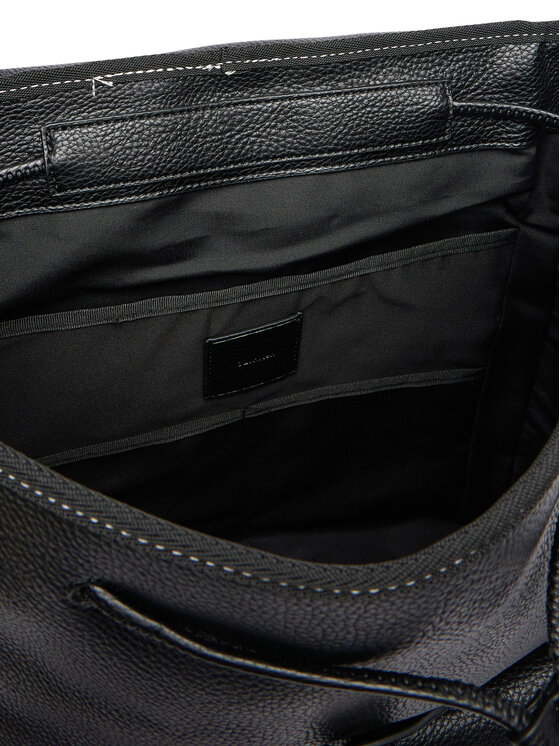 Calvin Klein Batoh Calvin Klein Bold Pebble Flap Backpack LV04D3565G Černá