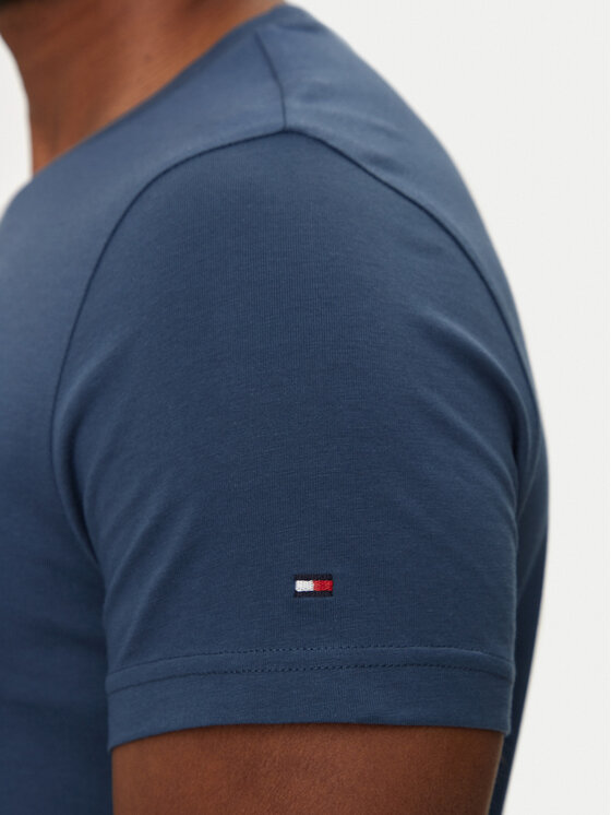 Tommy Hilfiger Tommy Hilfiger Póló Logo MW0MW11797 Kék Slim Fit