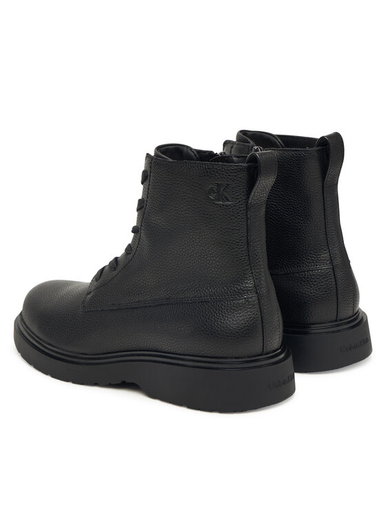 Calvin Klein Μποτίνια Calvin Klein Combat Ess Lace Up Zip Boot Lth YM0YM01373 Μαύρο