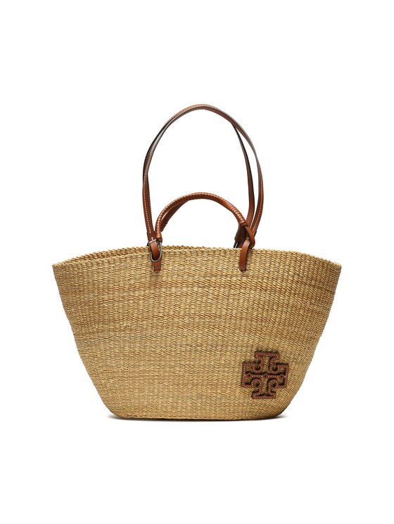 Tory Burch Torbica Tory Burch Ella Straw Basket Tote 135740 Bež