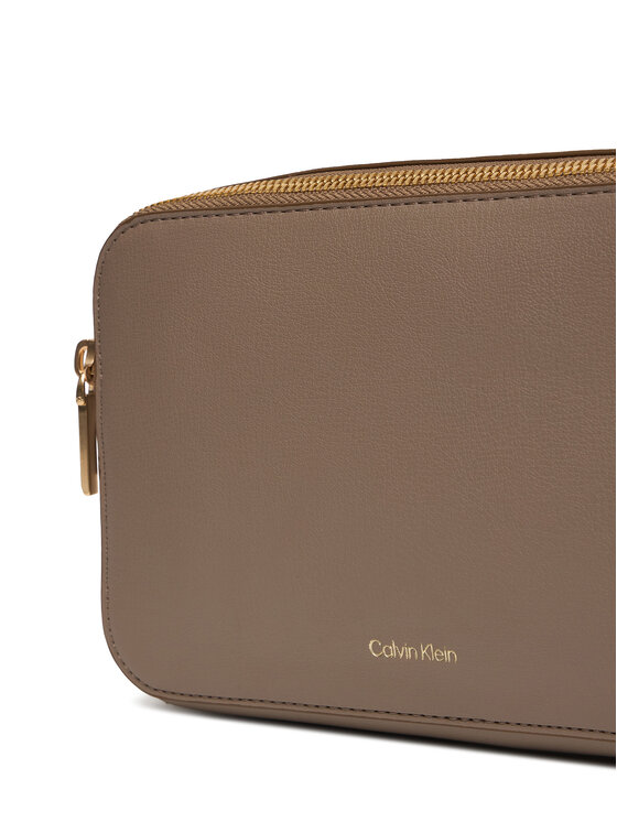 Calvin Klein Torebka Calvin Klein Foil Logo Elongated Camera Bag LV04F3276G Beżowy