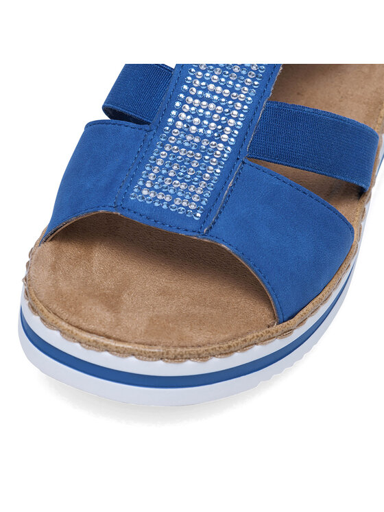 Rieker Sandały Rieker V0209-14 Niebieski