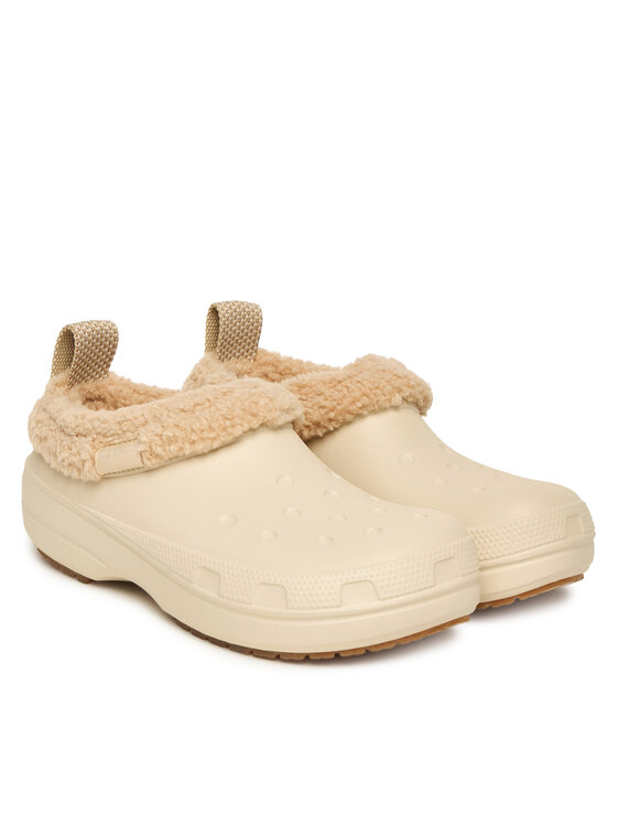 Crocs Şlapi Crocs Classic Lined Shorty 211380 Écru
