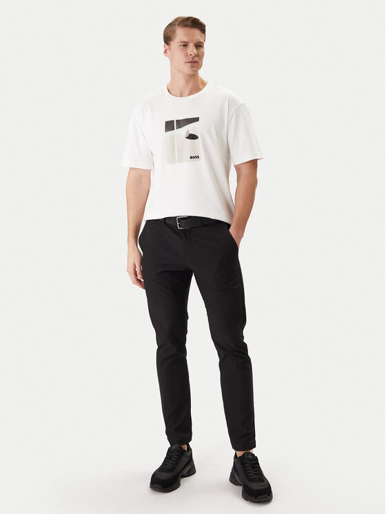 BOSS BOSS Camiseta 50554365 Blanco Regular Fit
