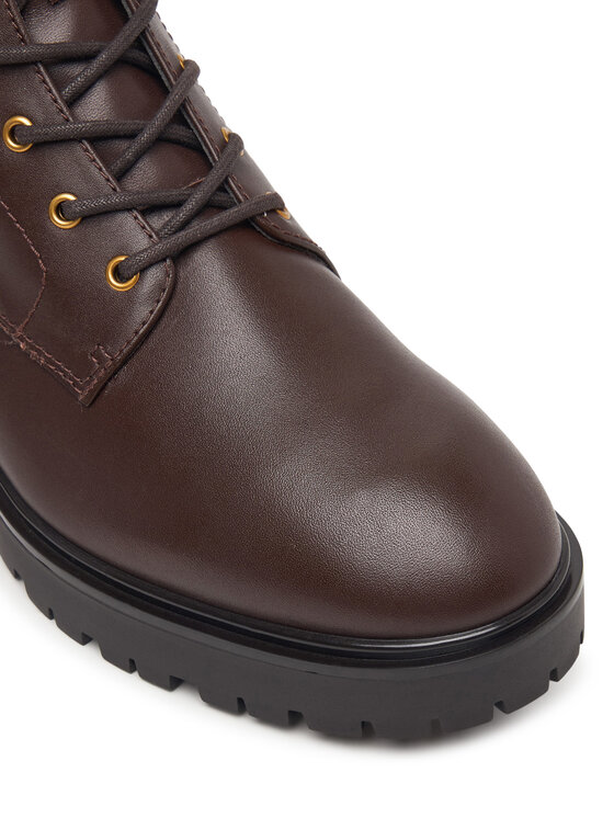 LAUREN RALPH LAUREN Gležnjarji LAUREN RALPH LAUREN Allyson Logo Bo Bte 802P12046003 Temno rjava