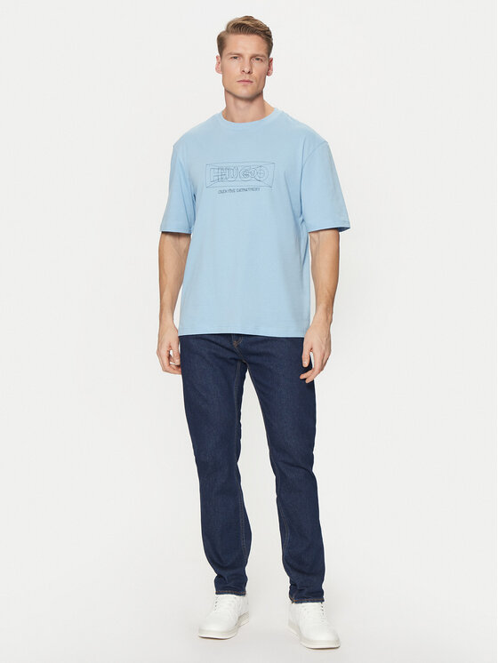 HUGO HUGO Футболка Nufrancos 50532095 Голубий Regular Fit