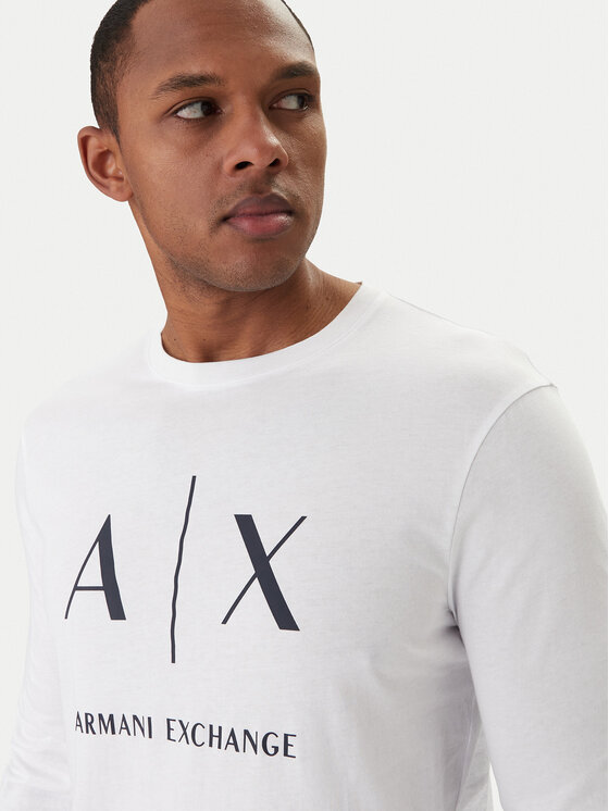 Armani Exchange Armani Exchange Marškinėliai ilgomis rankovėmis XM002684 AF10356 U0002 Balta Regular Fit