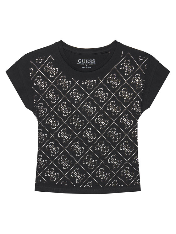 Guess Guess Футболка J5YI37 K6YW4 Чорний Regular Fit