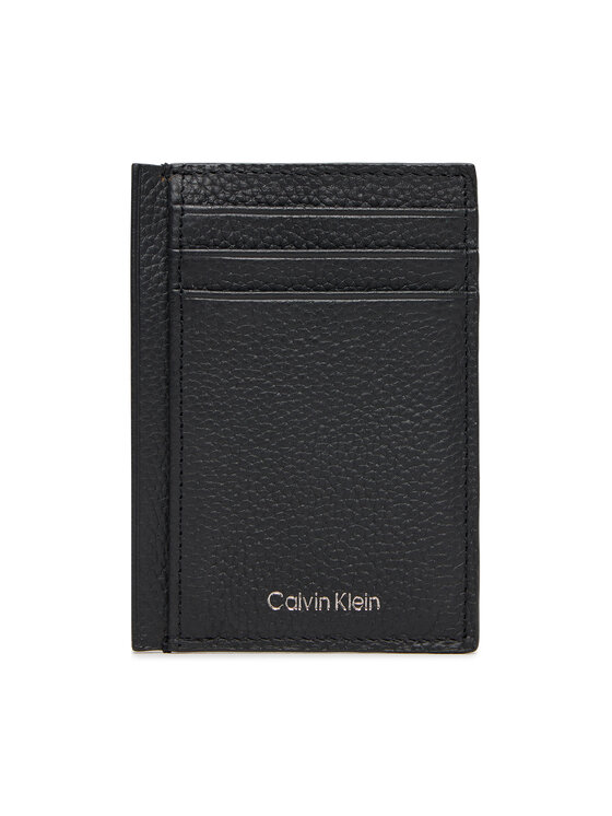 Calvin Klein Puzdro na kreditné karty Calvin Klein Foil Emboss Ns Card Case LV04D1061G Čierna