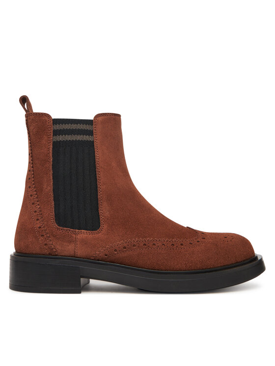 Pollini Kotníková obuv s elastickým prvkem Pollini SA21163G0NTF0217 Hnědá