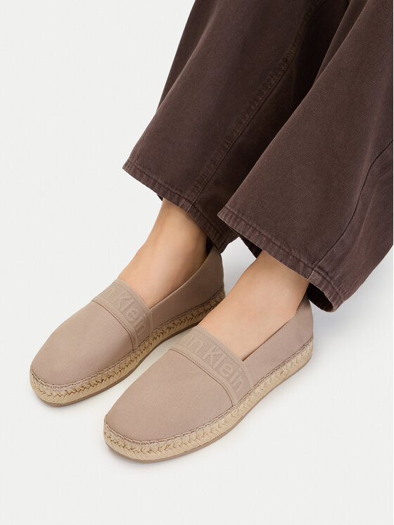 Calvin Klein Espadrilles Calvin Klein Logo Webbing HW0HW02934 Bézs
