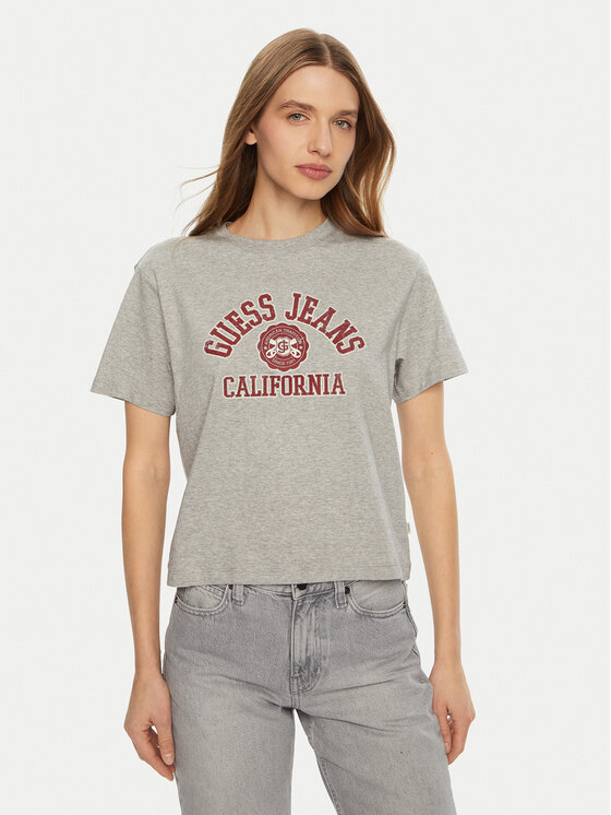 Guess Jeans Guess Jeans Póló W5RI43 K8HM0 Szürke Regular Fit