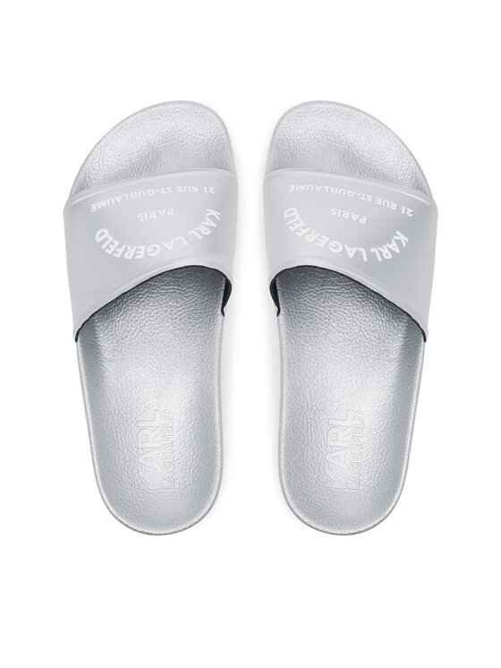 KARL LAGERFELD Шльопанці KARL LAGERFELD Kondo 2.0 KL80908A Срібний
