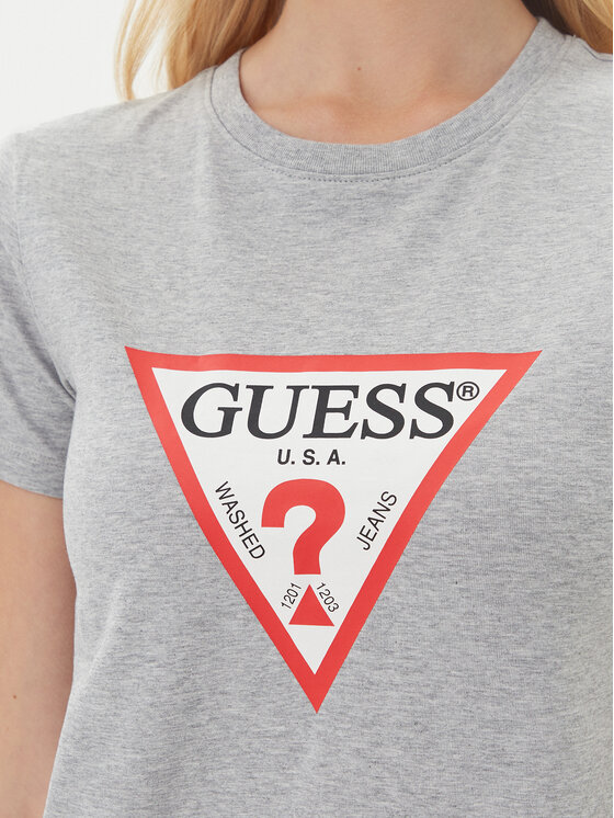 Guess Jeans Guess Jeans Футболка W4YI04 J1314 Сірий Slim Fit