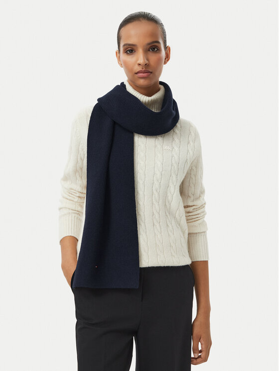 Tommy Hilfiger Šal Tommy Hilfiger Flag AW0AW19120 Mornarsko modra