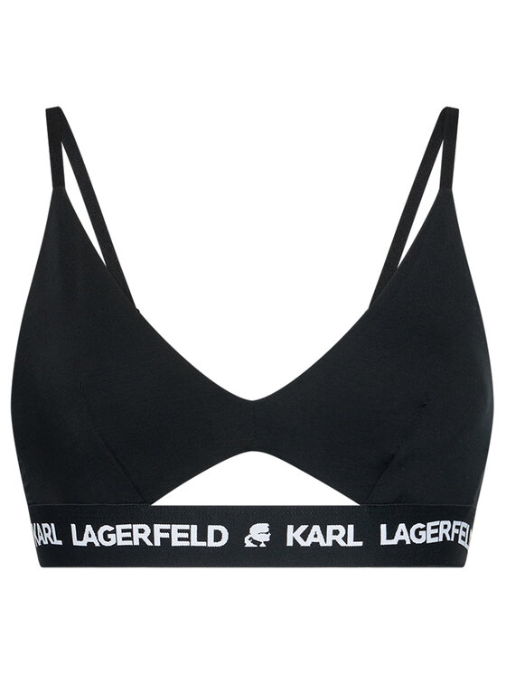 KARL LAGERFELD KARL LAGERFELD Reggiseno Bralette Peephole Logo 211W2101 Nero