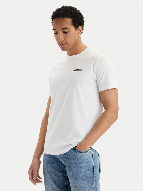 Calvin Klein Calvin Klein Camiseta SS 30s EU LV04LG810G Blanco Slim Fit