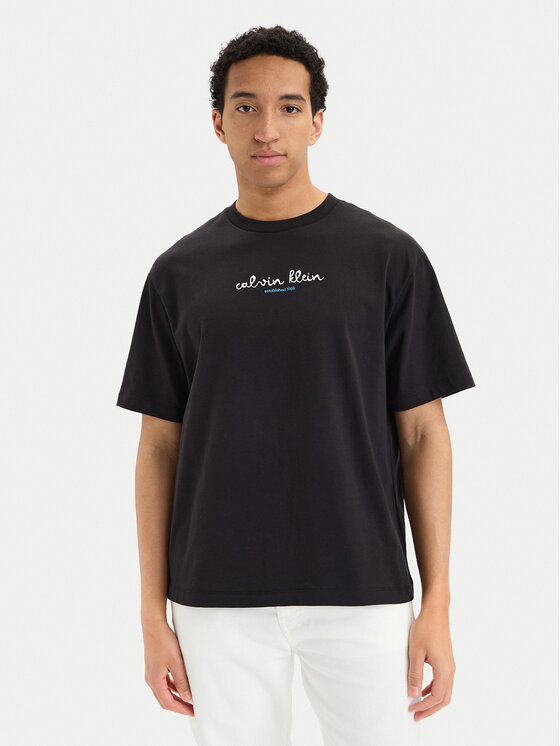 Calvin Klein Jeans Calvin Klein Jeans Camiseta SS 16s CK TRVL LV04RG816G Negro Regular Fit