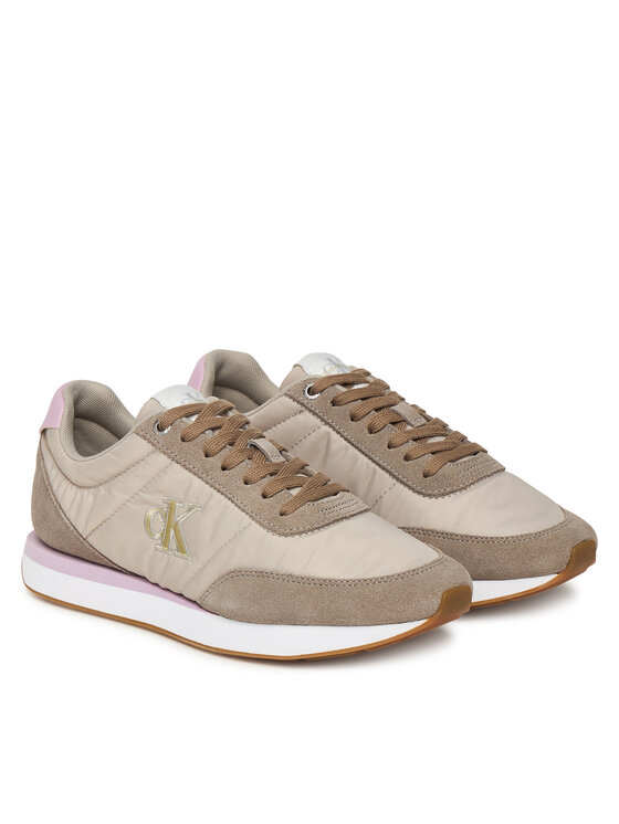 Calvin Klein Sneakers Calvin Klein Retro Runner Lace Up Nylon Mg YW0YW01990 Kaki
