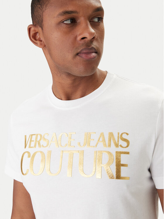 Versace Jeans Couture Versace Jeans Couture Camiseta 80GAHT00 CJ00T Blanco Regular Fit