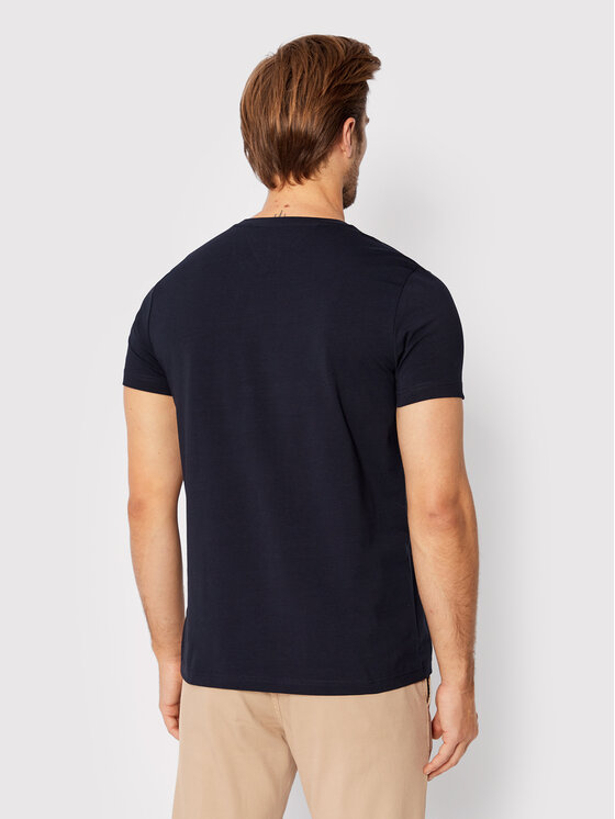 Tommy Hilfiger Tommy Hilfiger Marškinėliai Core Stretch MW0MW27539 Tamsiai mėlyna Slim Fit
