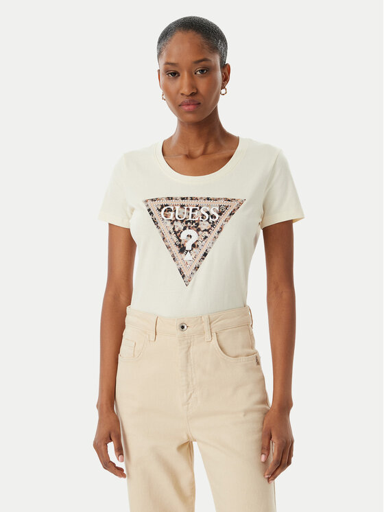 Guess Guess Футболка W6RI32 J1314 Écru Regular Fit