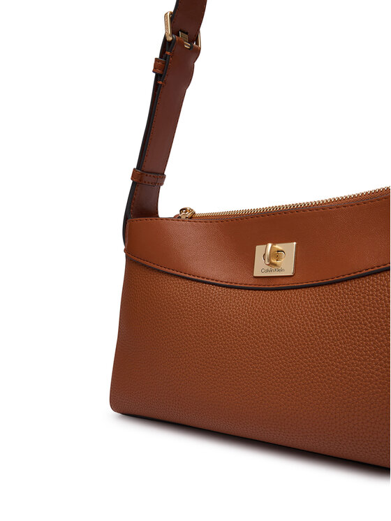 Calvin Klein Torbica Calvin Klein Mix Media Shoulder Bag LV04F3886G Smeđa