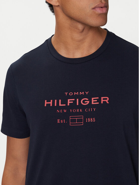 Tommy Hilfiger Tommy Hilfiger Camiseta Stack Graphic MW0MW40002 Azul marino Regular Fit