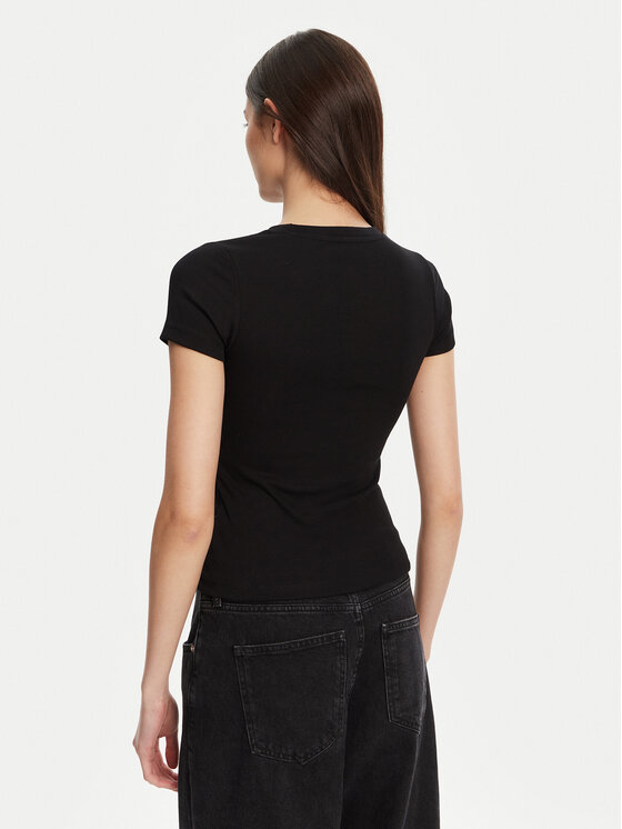 Guess Jeans Guess Jeans Футболка W5YP37 KA0H1 Чорний Slim Fit