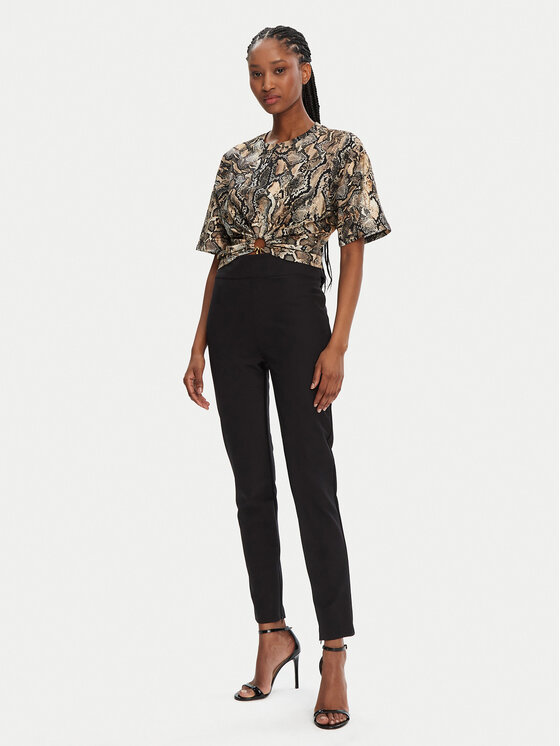 Just Cavalli Just Cavalli T-shirt 78PAHE01 Smeđa Regular Fit