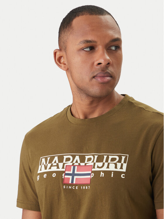 Napapijri Napapijri Camiseta S-Aylmer NP0A4HTO Verde Regular Fit