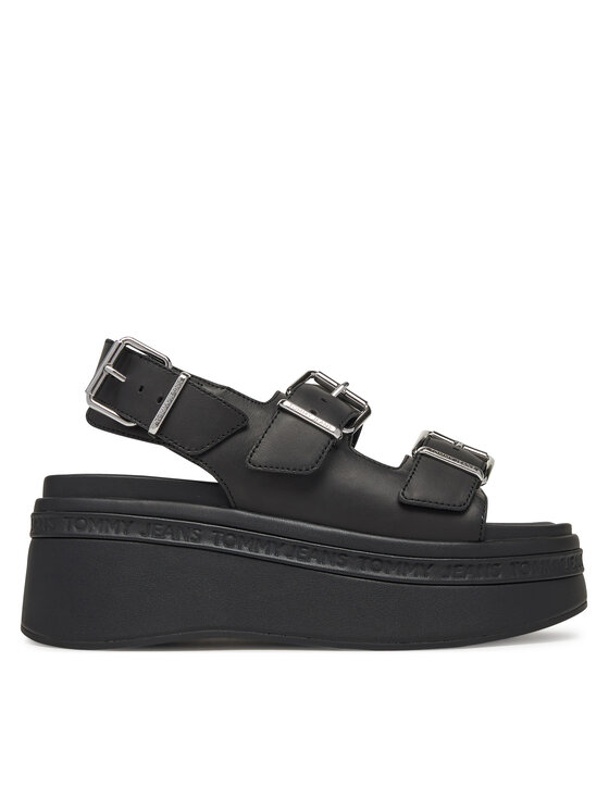 Tommy Jeans Sandali Tommy Jeans Tjw Wedge Sandal EN0EN02774 Nero