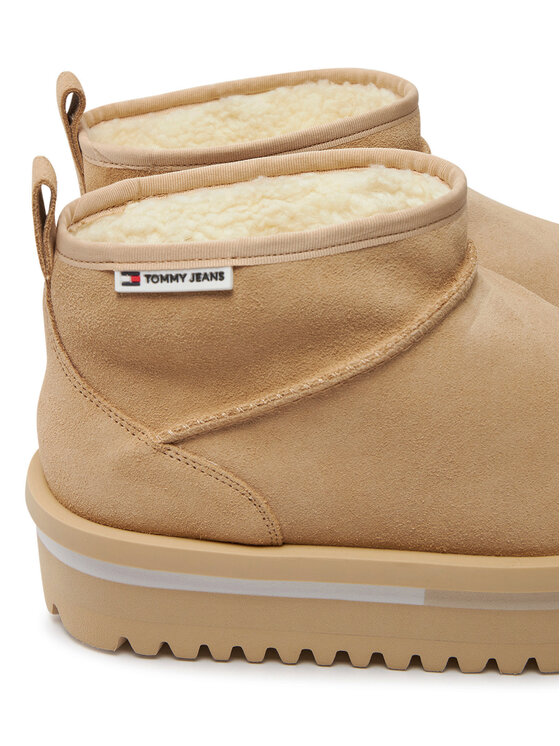 Tommy Jeans Śniegowce Tommy Jeans Tjw Suede Flatform Boot Wl EN0EN02599 Beżowy