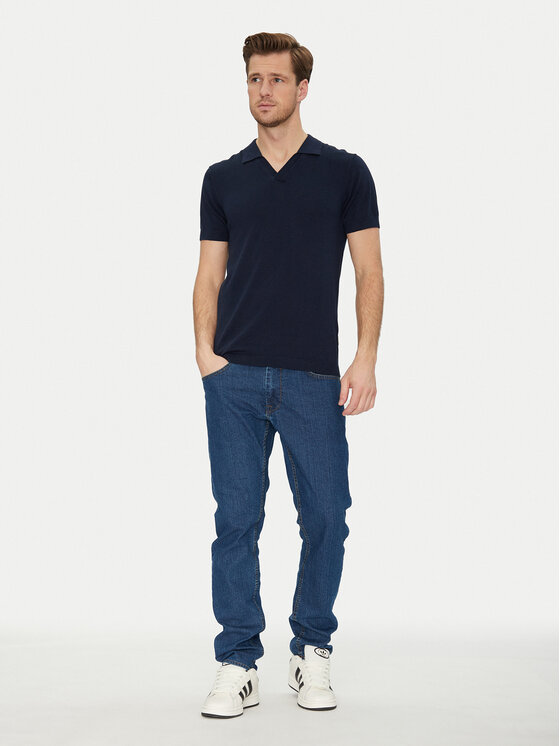 Blend Blend Polo majica 20718362 Mornarsko modra Regular Fit