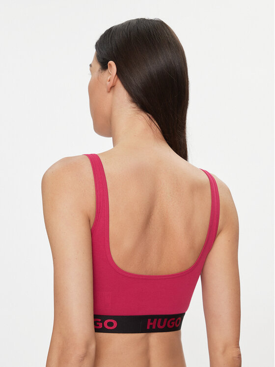HUGO Hugo Reggiseno top Sporty Logo 50480172 Rosa