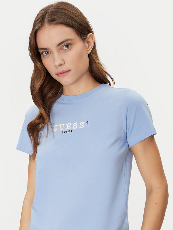 Guess Jeans Guess Jeans T-shirt W5RI54 J1314 Plava Regular Fit
