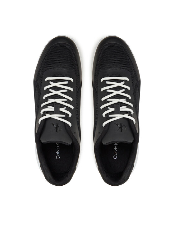 Calvin Klein Jeans Сникърси Calvin Klein Jeans Eva Runner Low Mesh Mix YM0YM01185 Черен