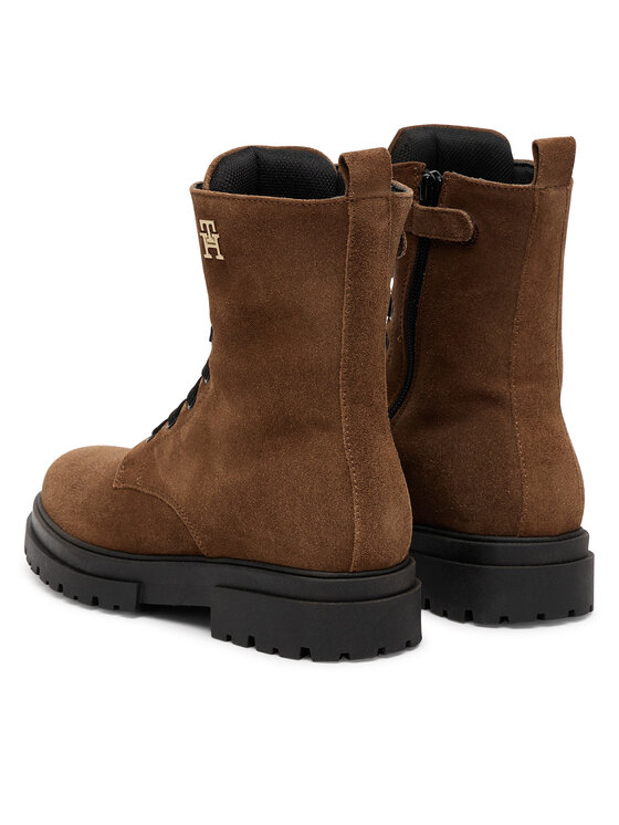 Tommy Hilfiger Turistická obuv Tommy Hilfiger Lace-Up Bootie T4A5-34024-1429 Hnědá