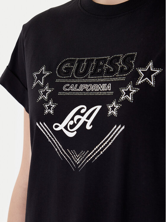 Guess Guess Футболка W6RI30 I3Z14 Чорний Regular Fit