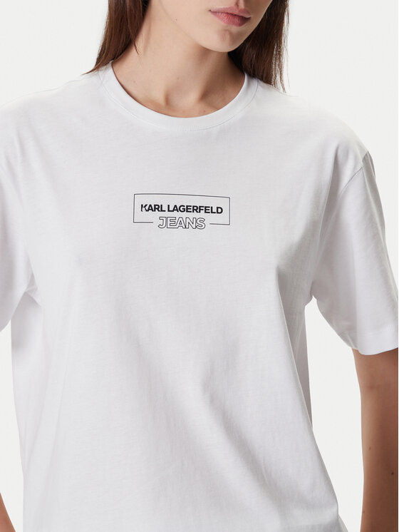 Karl Lagerfeld Jeans Karl Lagerfeld Jeans Camiseta A4W17003 Blanco Relaxed Fit